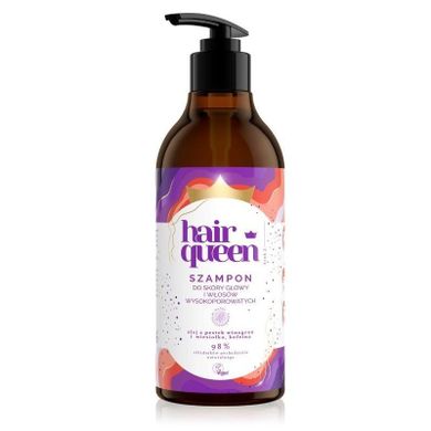 Hair Queen, szampon do skóry głowy i włosów wysokoporowatych, 400 ml