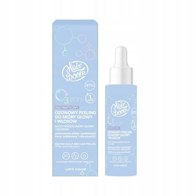 Hairboom, O3ZON, enzymatyczny peeling do skóry głowy i włosów, 100 ml