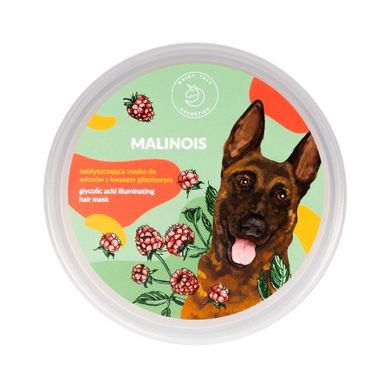 Hairy Tale, Malinois, nabłyszczająca maska do włosów z kwasem glikolowym, 200 ml