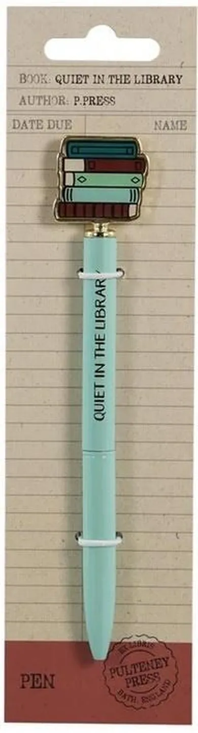 Half Moon Bay, Pulteney Press, długopis 2D, Cisza w bibliotece