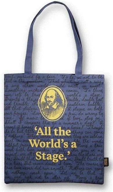 Half Moon Bay, Szekspir, torba bawełniana, Cały świat jest sceną