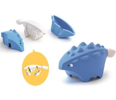 HalfToys, magnetyczna figurka do składania z książeczką, Dinozaur Ankylozaur, 5 elementów