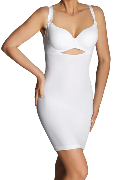 Halka damska na ramiączka, biała, Vika, Eldar