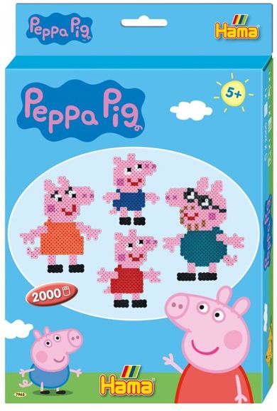 Hama, Świnka Peppa, zestaw koralików do prasowania, 2000 szt.