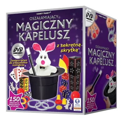 Hanky Panky, Magiczny Kapelusz z Króliczkiem, zestaw magika, 150 sztuczek