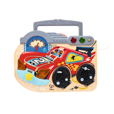 Hape, drewniana tablica manipulacyjna, mały kierowca, interaktywna