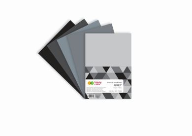 Happy Color, arkusze piankowe, grey, A4, 5 kolorów