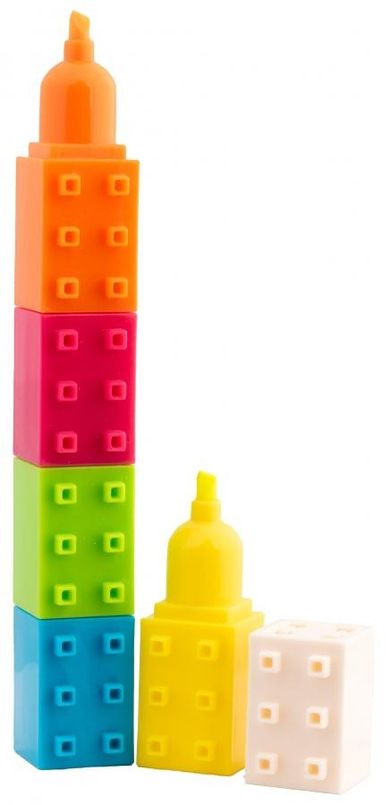 Happy Color, Blocks, zakreślacze fluo, 5 kolorów