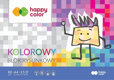 Happy Color, blok rysunkowy, kolorowy, A4, 15 kartek