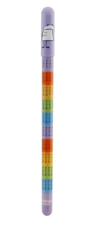 Happy Color, długopis wymazywalny, tabliczka mnożenia, 0,5 mm, niebieski, 1 szt.