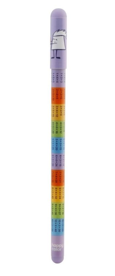 Happy Color, długopis wymazywalny, tabliczka mnożenia, niebieski, 0,5 mm, 1 szt.