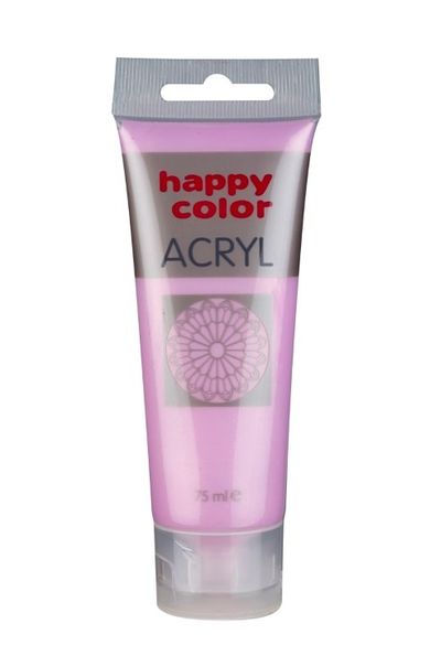 Happy Color, farba akrylowa, różowy metalik, 75 ml