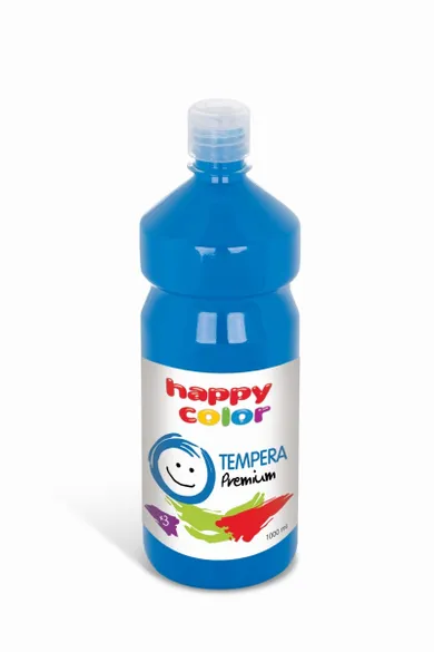 Happy Color, farba tempera, premium, błękitny, 1000 ml