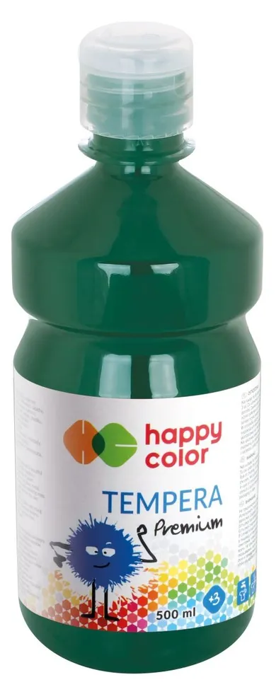 Happy Color, farba tempera, premium, ciemnozielony, 500 ml