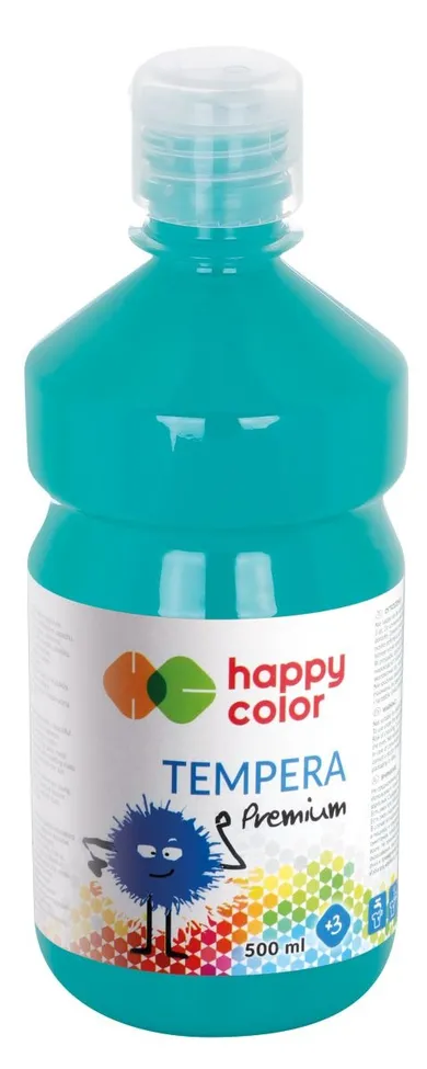Happy Color, farba tempera, premium, turkusowy, 500 ml
