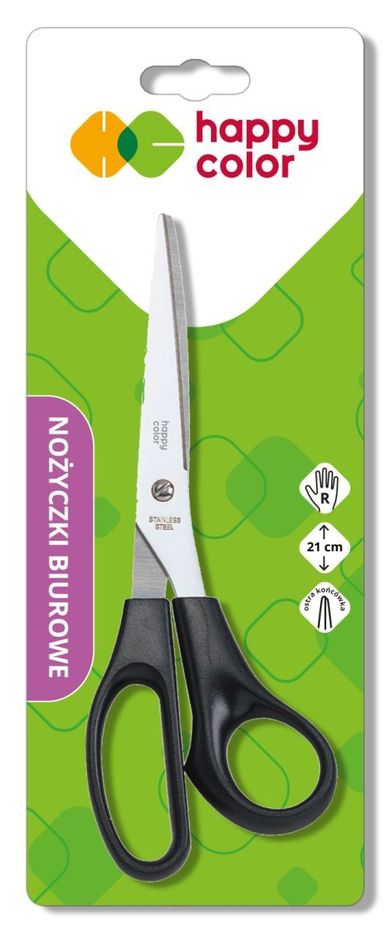 Happy Color, nożyczki biurowe, 21 cm