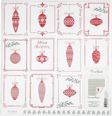 Happy Color, papier ozdobny, balls and trees, 30.5-30.5cm