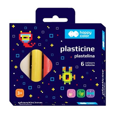 Happy Color, Pixi Planet, plastelina szkolna, okrągła, 6 kolorów