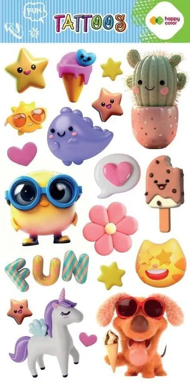 Happy Color, tatuaże zmywalne, Summer Fun