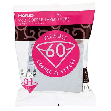 Hario, filtry papierowe V60-01, 100 szt.