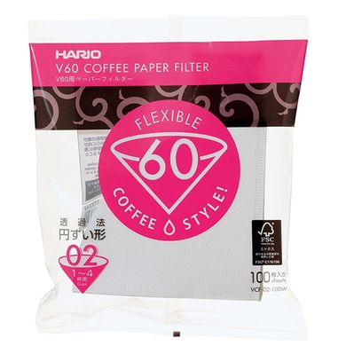 Hario, filtry papierowe V60-02, 100 szt.