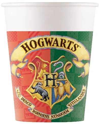 Harry Potter, kubeczki urodzinowe, Hogwart, 8 szt.