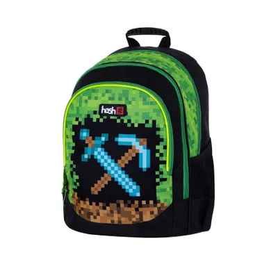 Hash, plecak szkolny, 3-komorowy, Pixel