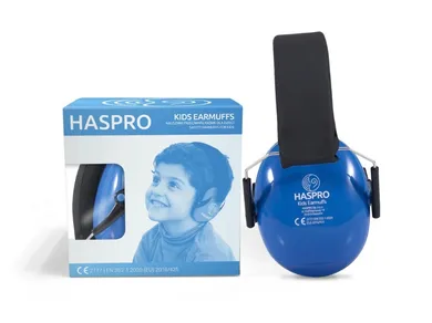 Haspro, nauszniki ochronne, przeciwhałasowe dla dzieci, niebieskie, 4l+