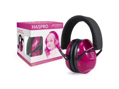 Haspro, nauszniki ochronne, przeciwhałasowe dla dzieci, różowe, 4l+