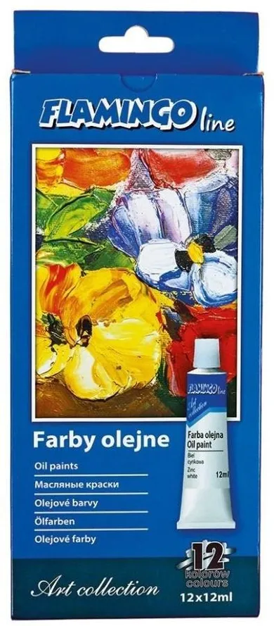 Hasta, Art Collection, Flamingo Line, farby olejne w tubie, 12 kolorów x 12 ml