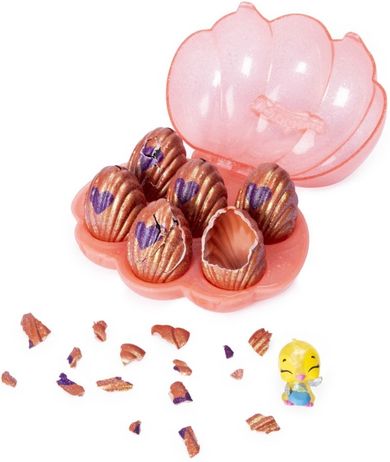 Hatchimals, jajeczka w kształcie muszelek, muszelka różowa, 6 szt.