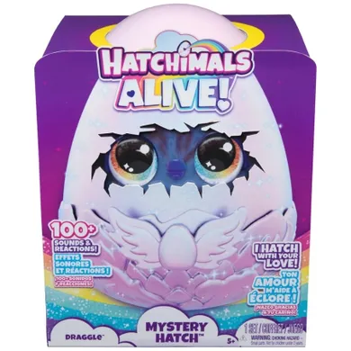 Hatchimals, Mystery Hatch, Draggle, figurka interaktywna w jajku