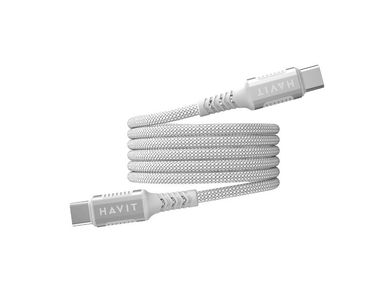Havit, kabel magnetyczny, Typ C-Typ C CB6297, biały