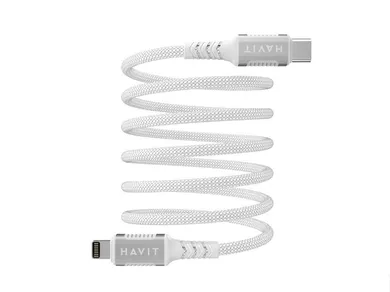 Havit, kabel magnetyczny, USB-C, biały