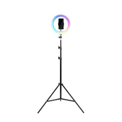 Havit, tripod z pierścieniem świetlnym RGB, ST7026, czarny