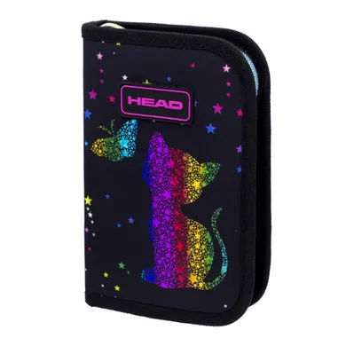 Head, Golden Effect, piórnik, rozkładany, dwuklapkowy, Rainbow Kitty