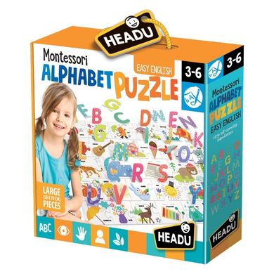 Headu, Montessori, nauka alfabetu, puzzle, 26 elementów