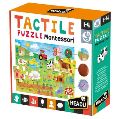 Headu, Montessori, puzzle sensoryczne, 21 elementów