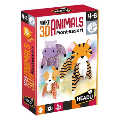 Headu, Montessori, Stwórz zwierzęta 3D, zestaw kreatywny