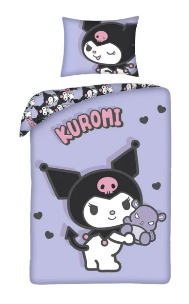 Hello Kitty & Kuromi, 2-częściowy komplet pościeli z mikrofibry, 140-200 cm
