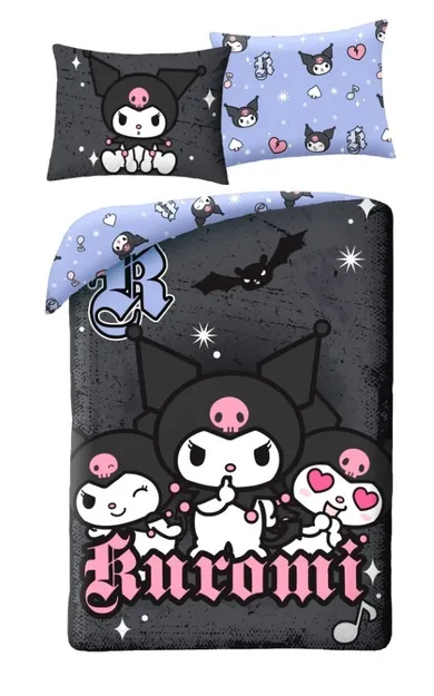 Hello Kitty & Kuromi, 2-częściowy komplet pościeli z mikrofibry, 140-200 cm