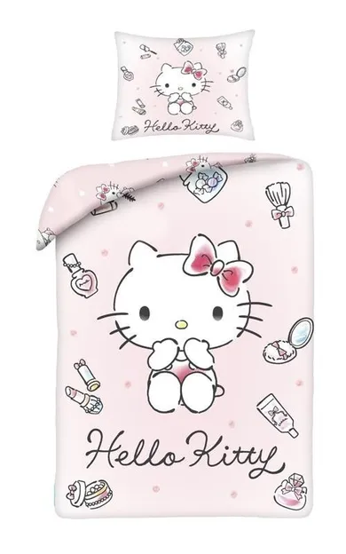 Hello Kitty & Kuromi, 2-częściowy komplet pościeli z mikrofibry, 140-200 cm