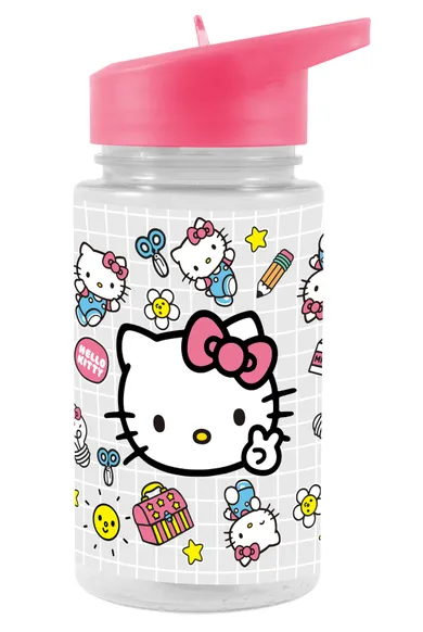 Hello Kitty, butelka ze zintegrowaną słomką, 450 ml