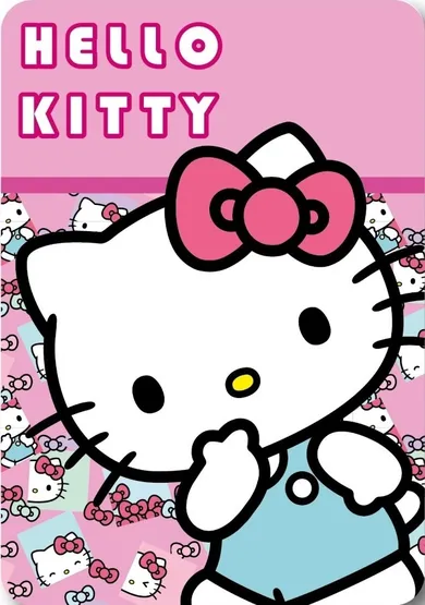 Hello Kitty, koc polarowy, różowy, 100-140 cm