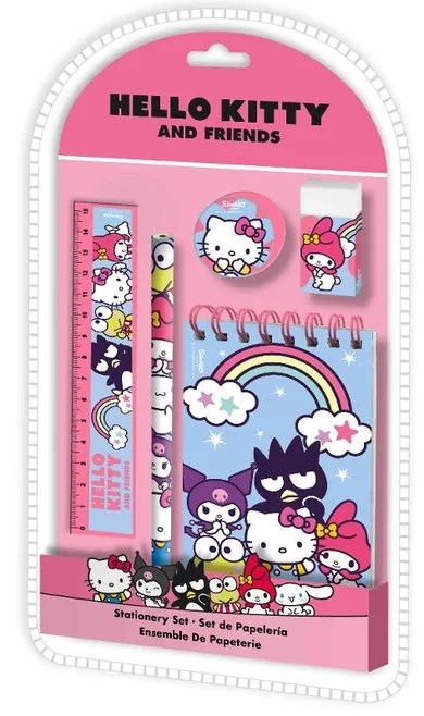 Hello Kitty, zestaw piśmienniczy, 5 elementów