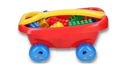 Hemar Family, wózek z klockami, 15 elementów