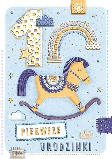 Henry, karnet A5, Urodziny roczek chłopiec, Konik