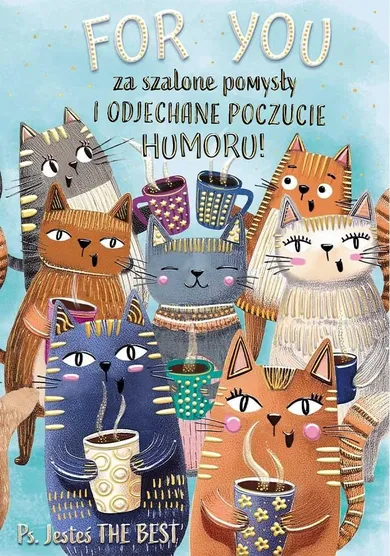 Henry, karnet A5 z kopertą, złocony, koty korpo