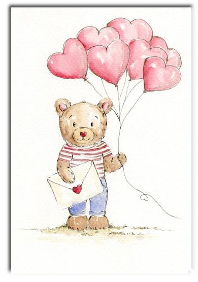 Henry, karnet B6, miś z balonami