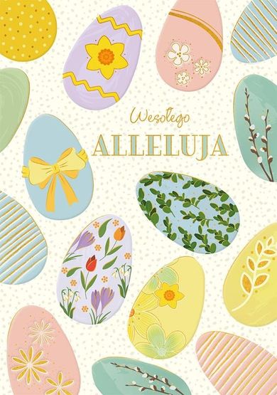 Henry, karnet B6 z kopertą, złocony, pattern pisankowy wielkanoc